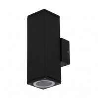 Domus-ALPHA-2 Up/Down LED GU10 Exterior Wall Light - Textured Black